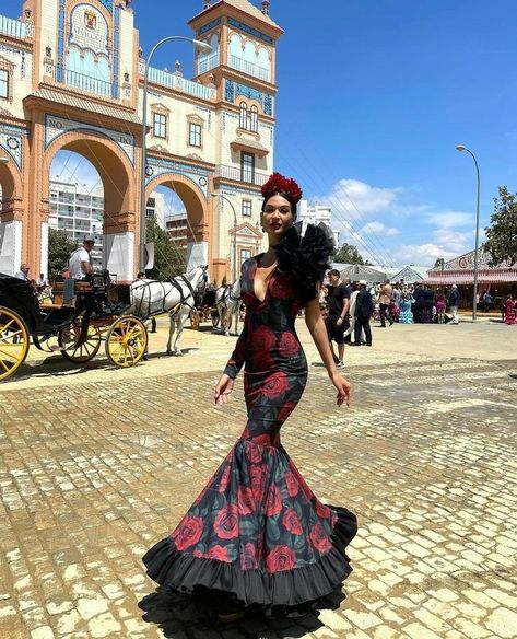 Traditional Spanish Dress, Sweetheart Bridal Gown, Hispanic Aesthetic, Mexican Wedding Dress, Spanish Dress, Flamenco Dress, Leopard Print Maxi Dress, Havana Nights, Princess Cruise