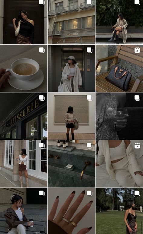 Influencer Instagram Feed Layout, Upgrade Instagram Profile, Lux Instagram Feed, Posing In Photos, Expensive Instagram Feed, Light And Dark Instagram Feed, Mysterious Ig Feed, Old Money Insta Feed, Rich Instagram Feed