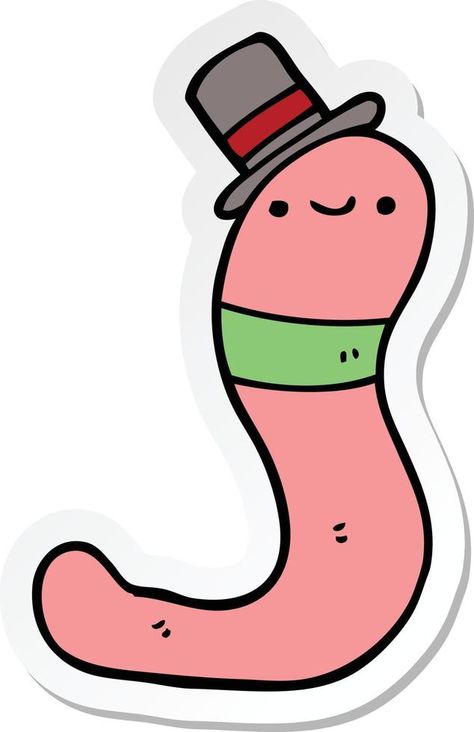 Worm Clipart, Worm Cartoon, Worm Drawing, Cartoon Reference, Apple Stickers, Gummy Worms, Earthworms, Victorian Era, Cute Cartoon