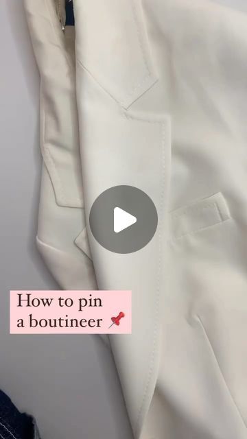 Flower Moxie on Instagram: "Are you intimidated by pinning a boutonniere?  Let us help!  Always start by pushing the pin away from the body, next try to find shorter pins like Pixie Pins, lastly, always pin at the top and the bottom  #diybride #diyflowers #diywedding #flowermoxie #whiteflowers #greenery #flowertutorial" How To Pin A Boutonniere On A Shirt, How To Pin A Boutonniere, Flower Moxie, Boutonniere Pins, Diy Brides, Flower Tutorial, At The Top, Diy Flowers, Boutonniere