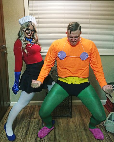 Barnical Boy Spongebob Costume, Merman And Barnacle Boy, Mermaid Man And Barnacle Boy Costume, Mermaid Man Costume, Mermaid Man And Barnacle Boy, Mermaid Man And Barnacle, Diy Costumes For Boys, Barnacle Boy, Spongebob Costume