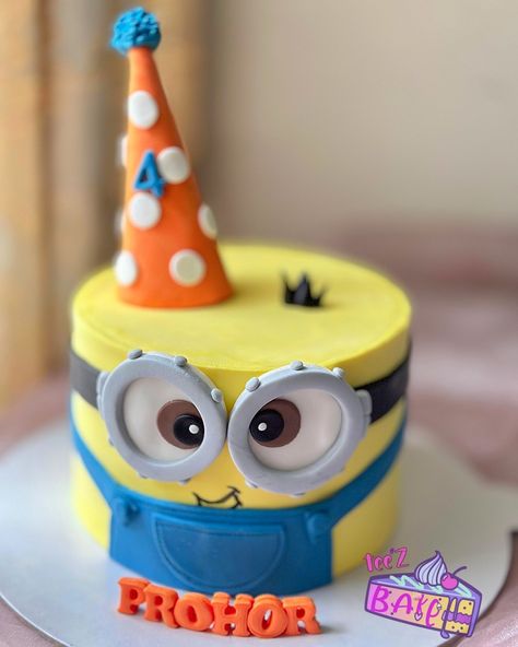 Minion Madness for a Special 4th Birthday! 🎂💛" Celebrate with a cake that's as playful and fun as your little one! This Minion-themed fondant cake is designed to light up the room. Contact us for custom cakes that tell your story! Minion Cake Design, Minion Birthday Cake, Minion Cake, Minion Birthday, Tell Your Story, Fondant Cake, Custom Cakes, 4th Birthday, Minion