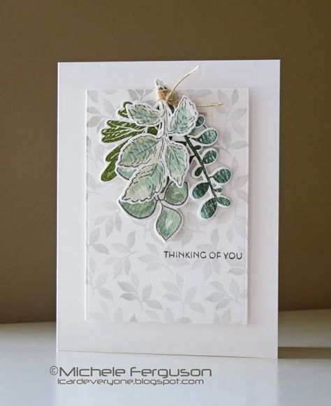 Forever Fern Cards, Thyme Herb, Ideas Birthday Card, Something Green, Happy March, Cool Birthday Cards, Birthday Card Handmade, Leaf Cards, Stampin Up Catalog