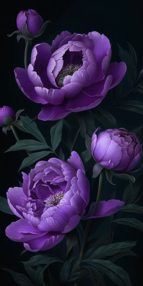 Purple Flowers Wallpaper, Violet Background, Iphone Wallpaper Stills, Peony Wallpaper, Purple Peonies, Original Iphone Wallpaper, Flowery Wallpaper, Iphone Wallpaper Hd Nature, Floral Wallpaper Phone