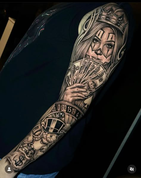 Men Arm Tattoos, Men Tattoos Arm, Cool Back Tattoos, Tattoos Arm Sleeve, Chicano Tattoos Sleeve, Vegas Tattoo, Arm Sleeve Tattoos For Women, Full Leg Tattoos, Full Tattoo