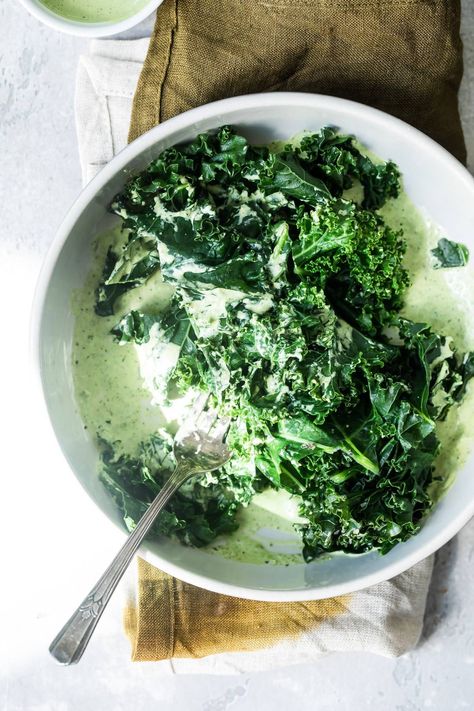 Wilted Kale, Red Kale, Cold Salads, Quick Family Dinners, Goddess Dressing, Green Kale, Green Goddess Dressing, Roasted Pumpkin Seeds, Kale Recipes