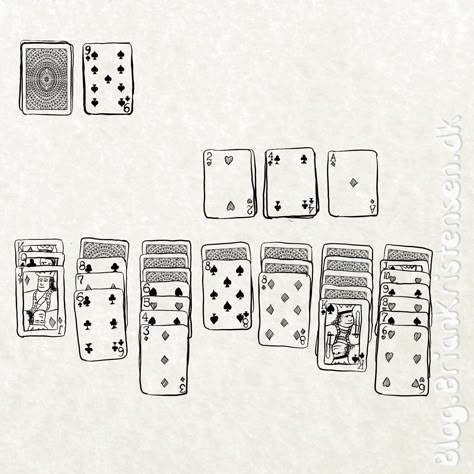 How to draw a Solitaire card deck How To Draw Playing Cards, Deck Of Cards Sketch, Deck Cards Tattoo, Pack Of Cards Tattoo, Card Deck Drawing, Playing Card Sketch, Deck Of Cards Illustration, Deck Of Card Drawing, House Of Cards Tattoo