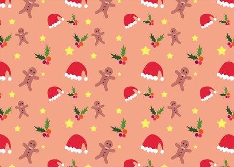 Christmas Hat Pattern, Christmas Wallpaper Ipad, Christmas Desktop Wallpaper, Tile Background, Christmas Graphic Design, Cute Image, Christmas Desktop, Background Cute, Merry Christmas Wallpaper