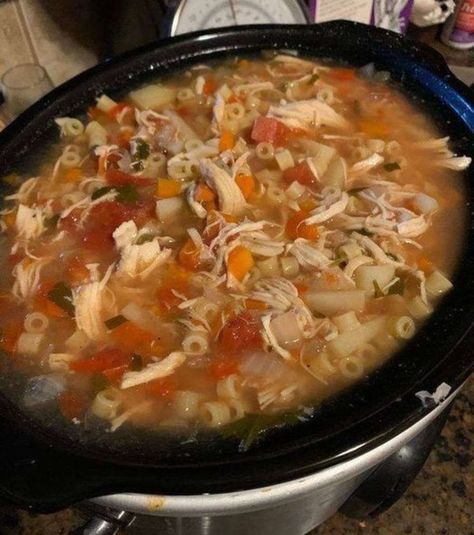 Tasty Recipes - SICILIAN CHICKEN SOUP 3-4 lbs. boneless skinless chicken breasts 1 large yellow onion, diced finely 4 stalks celery, diced finely Full Recipe: https://recipecs.com/sicilian-chicken-soup/ | Facebook Sicilian Chicken Soup, Sicilian Chicken, Ditalini Pasta, Hearty Comfort Food, White Potatoes, Chicken Soup Recipes, Boneless Skinless Chicken, Gazpacho, Boneless Skinless Chicken Breast