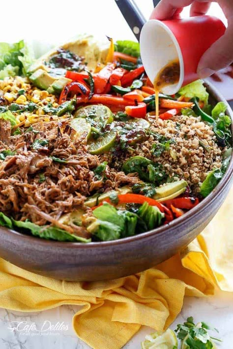 Carnitas Salad, Chipotle Lime Dressing, Chipotle Carnitas, Crispy Carnitas, Pulled Pork Carnitas, Suddenly Salad, Pork Salad, Resep Salad, Pork Carnitas