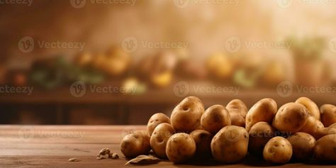 Potato organic vegetable copy space blurred background, generative AI Potato Background, Background With Border, Blurred Background, Organic Vegetables, Fruits And Vegetables, Blur, Potato, Fruit, Quick Saves