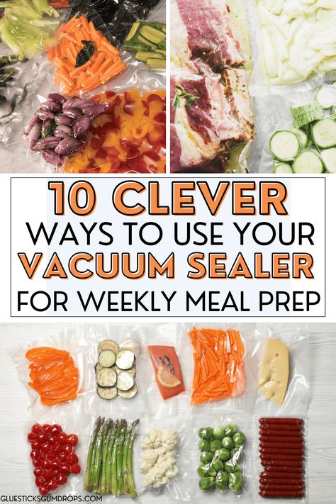 Boost your meal prep game with these savvy vacuum sealer hacks. Learn how to preserve your food’s flavor and nutrition easily and effectively, all while keeping your kitchen organized. How To Use Vacuum Sealer, Meal Prep Vacuum Seal, Food Sealer Vacuum, Vacuum Seal Recipes, Vacuum Sealed Freezer Meals, Vacuum Seal Food Prep, Vacuum Sealing Meal Prep, Vacuum Seal Freezer Meals, Food Vacuum Sealer Ideas