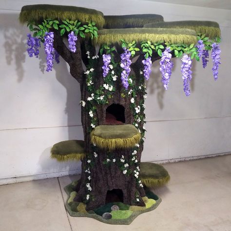 Enchanted Tree, Cat Tree House, Diy Cat Tree, Cat House Diy, Cat Sanctuary, Cat Towers, Forest Canopy, Tree Canopy, Forest Cat