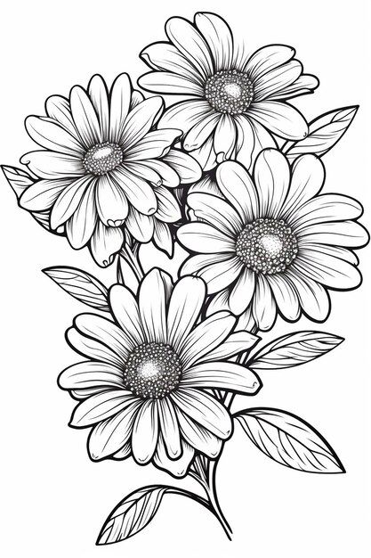 Beautiful flower hand drawn kawaii coloring book Beautiful Drawings Easy, Butterfly Pictures To Color, Daisy Flower Drawing, Free Hand Designs, Printable Flower Coloring Pages, Flower Pattern Drawing, Flower Outline, Quilled Creations, Flower Art Drawing