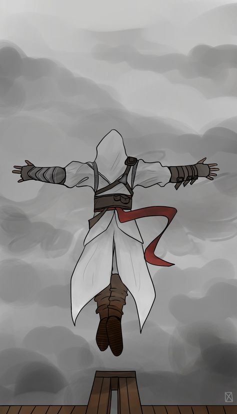 Assassins Creed Drawing Sketches, Assassins Creed Sketch, Assassin's Creed Drawing, Assassins Creed Drawing, Altair Assassins Creed, Assassins Creed Fanart, Assian Creed, Assassins Creed Unity Arno, Modern Assassin