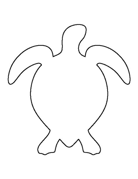 Sea turtle pattern. Use the printable outline for crafts, creating stencils, scrapbooking, and more. Free PDF template to download and print at http://patternuniverse.com/download/sea-turtle-pattern/ Octonauts Craft, Sea Turtle Template, Turtle Template, Fish Template, Teaching Toddlers, Naidoc Week, Vbs Crafts, Turtle Pattern, Drawing Faces