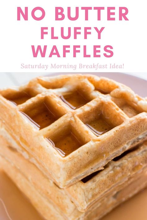 No Butter Fluffy Waffles recipe calls for applesauce instead of butter making this a healthy breakfast meal! I love these homemade waffles because they're so easy to make and so fluffy! Waffle Recipe No Butter, Homemade Waffle Recipe Easy, Chocolate Waffle Recipe, Best Waffle Recipe, Homemade Breakfast Recipes, Belgian Waffles Recipe, Easy Waffle Recipe, Butter Making, Healthy Waffles