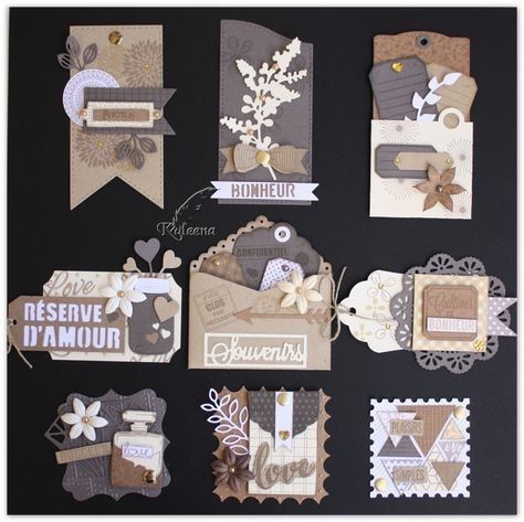 Craft Embellishments, Scrapbook Embellishments Diy, Penanda Buku, Card Candy, Embellishment Diy, Card Embellishments, Scrapbook Tag, Candy Cards, Photo Charms