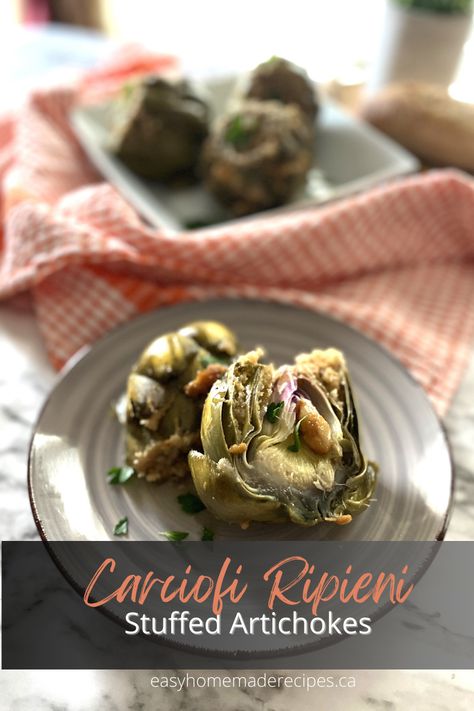 Artichoke Stuffing, Stuffed Artichokes, Canada Food, Great Apps, Prime Rib Roast, Classic Italian Dishes, Easy Eat, Dairy Free Cheese, Easy Homemade Recipes