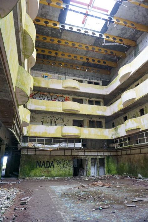 Hotel Monte Palace - Inside the Azores Abandoned Hotel - Avrex Travel Abandoned Hotels, Abandoned Property, The Azores, Hotel Entrance, Hotel Interiors, Palace Hotel, The Ruins, Main Entrance, Abandoned Places