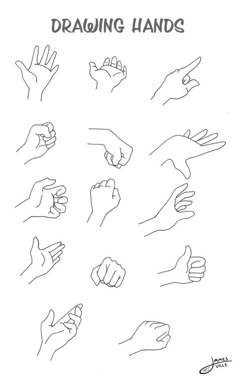 Common Hand Poses, Hand Sketch Simple, Magic Hand Poses, Hands For Beginners, Drawn Hands, Hand Poses, Arm Drawing, Learn To Sketch, Draw Hands