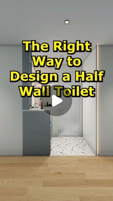 Shower And Toilet Together, Half Wall Toilet, Master Toilet Design Modern, Closet Bathroom Combo, Toilet Bathroom Design, Small Washroom Design, Small Toilet Decor, Toilet Design Modern, Small Toilet Design