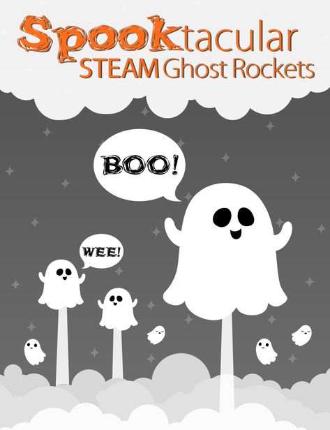 Ghost Rockets, Halloween Classroom Activities, Cute Halloween Treats, Fun Halloween Activities, Steam Activity, Classroom Halloween Party, Halloween Classroom, Steam Activities, Rocket Science