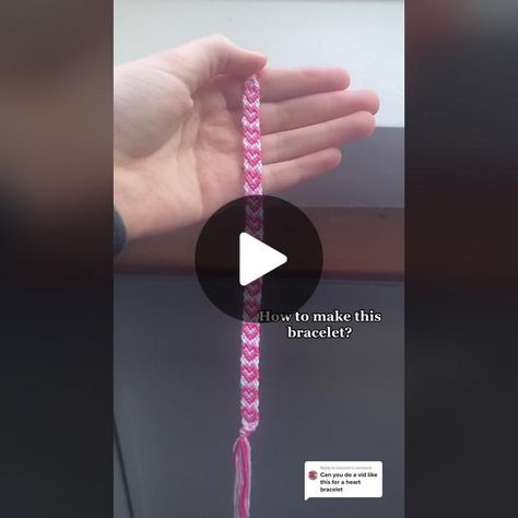 Replying to @bracelet i finally made it! Hope it’s clear enough #frien... | heart bracelet tutorial | TikTok Heart Thread Bracelet, Heart Shape Bracelet Tutorial, Half Heart Bracelet Tutorial, Heart Bracelet Tutorial Video, Heart Chain Bracelet Tutorial, Adjustable Heart-shaped Braided Bracelet For Gift, Heart-shaped Pink Braided Bracelets For Gift, Heart Strings, Thread Bracelets