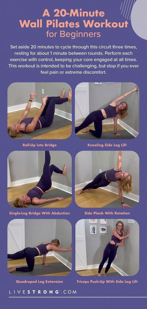 Wall Pilates Workout For Beginners, Pilates Workout For Beginners, Wall Pilates Workout, Full Body Pilates Workout, Pilates Workout Plan, Pilates Workout Videos, Wall Pilates, Pilates Challenge, Pilates Workout Routine