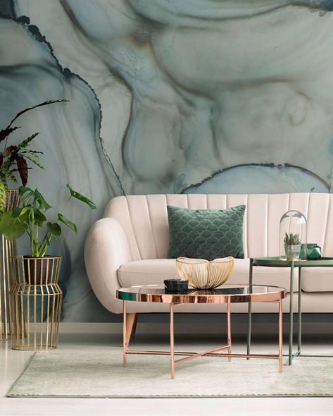 Amazing abstract artist @stacysolodkin joins the @wearefeathr family! Based in LA, Stacy’s work oozes self-expression, drama, fluidity and inspiration. #repost of ‘Infinite Paths’ in Jade Green. Mystic Wallpaper, Maximalist Bedroom, Storm Wallpaper, Indigo Wallpaper, Woodland Wallpaper, Lounge Ideas, Bedroom Wallpaper, Painted Artwork, Professional Decor