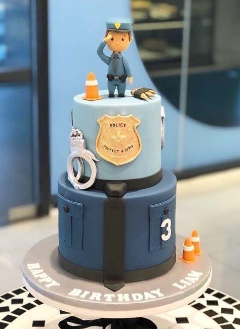 Jail Party, Policeman Cake, Birthday Cake For Son, Police Car Cakes, Police Birthday Cakes, Police Themed Birthday Party, Police Theme Party, Police Cake, Police Cakes