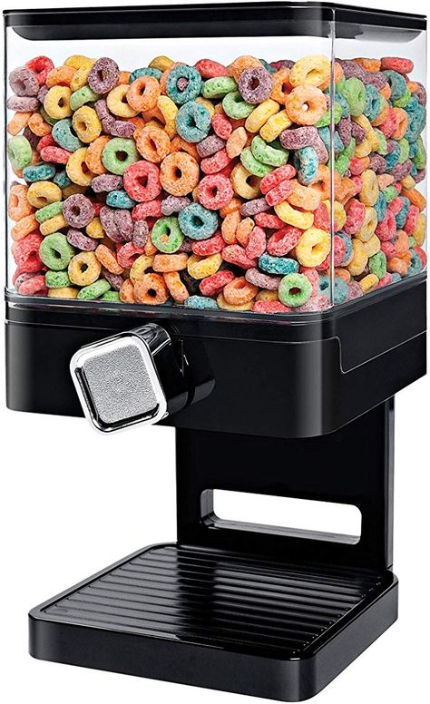 Zevro KCH-06127 Compact Dry Food Dispenser, Single Control, Black/Chrome: Food Savers: Kitchen & Dining.    Get this Compact Dry Food Dispenser for your Home @ reasonable price. Grain Dispenser, Pet Food Container, Cereal Storage, Dried Fruit Snacks, Cereal Dispenser, Dry Food Storage, Grain Storage, Food Dispenser, Candy Dispenser