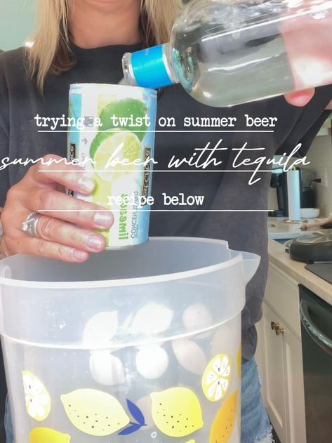 How to Make Summer Beer with Tequila - Life Love Larson Summer Beer Recipe, Frozen Limeade, Beer Recipe, Summer Beer, Beer Recipes, Lime Wedge, Seasonal Recipes, Mexican Style, 3 Ingredients