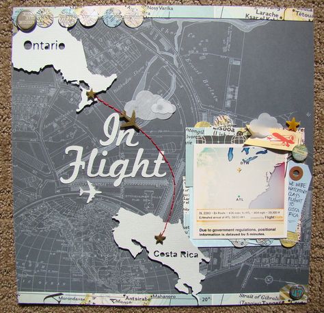 Picture Cloud, Scrapbooking Layouts Travel, Travel Scrapbook Pages, Holiday Scrapbook, Travel Album, Vacation Scrapbook, Scrapbook Titles, Piece Of Paper, Album Scrapbooking