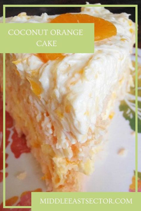 Need a perfect Easter or spring cake recipe? Orange Coconut Cake is perfect for warmer weather entertainingIs it just me, or do these holidays just seem to appear out of… Orange Cake Mix Recipes, Coconut Cake Recipes, Orange Buttermilk Cake, Orange Coconut Cake, Orange Flavoured Cake, Spring Cakes Recipes, Fat Cake, Orange Cream Cheese Frosting, Creamsicle Cake