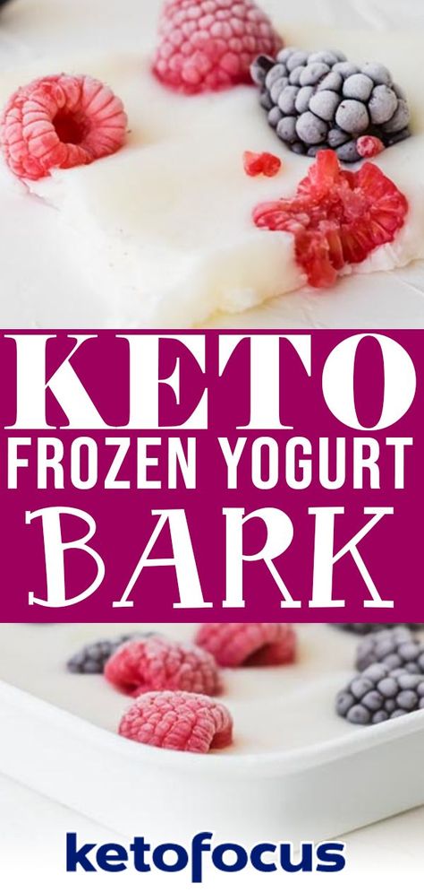 Frozen yogurt bark makes a delicious keto snack to beat the heat in the hot weather. You can customize your bark by adding berries and coconut to low sugar or greek yogurt, it makes a refreshing make ahead treat or healthy snack to keep a batch always ready in the freezer. Not only tasty and healthy, but the frozen yogurt bark recipe is also quick to prepare. The creative snack lets you use a range of ingredients to create exotic flavors. | @ketofocus #ketosummerfrozentreats #ketotreats Frozen Yogurt Bark Sugar Free, Sugar Free Yogurt Bark, Keto Frozen Yogurt Bites, Low Carb Yogurt Bark, Low Card Ideas, Keto Frozen Yogurt Bark, Keto Bark Recipes, Keto Greek Yogurt Dessert, Keto Yogurt Bark