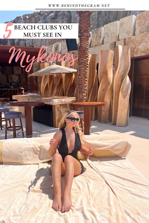 Experience Luxury at the 5 Best Beach Clubs in Mykonos. #mykonos #mykonosgreece