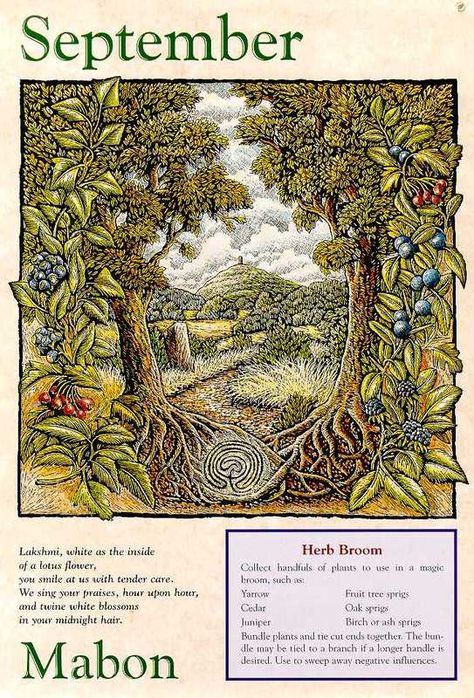 - Mabon (Autumn Equinox - Pagan) September Herb Broom - Pinned by The Mystic's Emporium on Etsy Pagan Festivals, Autumnal Equinox, Pagan Rituals, Wicca Witchcraft, Beltane, Witchy Woman, Samhain, Book Of Shadows, Yule