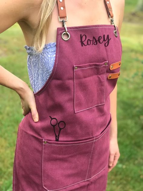 Hairstylist Apron With Pockets Hairdresser Gift Apron for Hair Stylist Customized Apron Personalized Hairstylist Apron for Salon Apron - Etsy Salon Apron, Customised Aprons, Hairstylist Apron, Salon Aprons, Stylists Aprons, Personalized Apron, Custom Apron, Hairdresser Gift, Salon Names