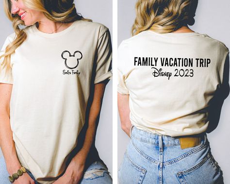 Disney First Trip Shirts, Disney World Tshirts Families, Disney Shirt Family, Disney Group Shirts Matching, Disney Team Shirts, Disney Parks Shirts, Sisters Disney Shirts, Disney Trip Tshirt Ideas, Disney Matching Outfits Family Vacations