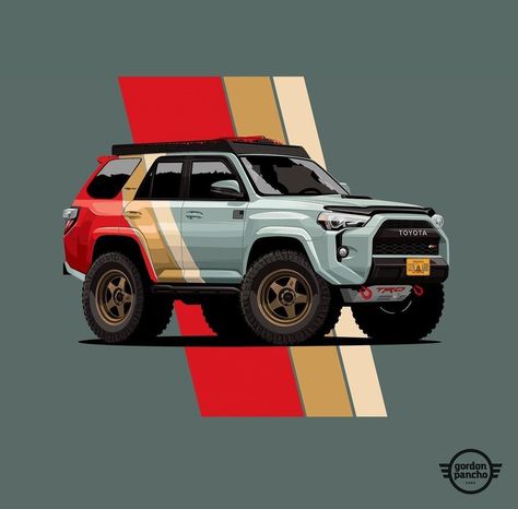 Vintage Land Cruiser Aesthetic, 4runner Wrap Ideas, Enduro Vintage, Cool Car Drawings, 4 Runner, Car Wrap Design, Concept Car Design, Toyota Trucks, Expedition Vehicle