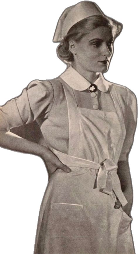 60s Nurse Uniform, 1930s Nurse Uniform, 1920s Nurse Uniform, 1970s Nurse Uniform, 1940s Nurse Aesthetic, Vintage Nurse Costume, Vintage Nurse Art, Vintage Nurse Aesthetic, Nurse Character Art