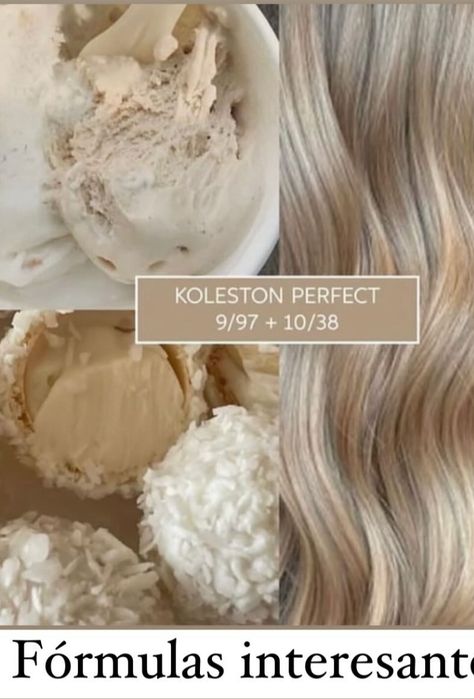 Pearl Toner For Blonde Hair, Wella Koleston Color Chart, Wella Blonde Formula, Wella Koleston Perfect Formulas, Blonde Hair With Brown Highlights, Hair With Brown Highlights, Blonde Hair With Brown, Toner For Blonde Hair, Blonde Hair With Pink Highlights