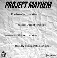 rules of project mayhem Project Mayhem, Bike Aesthetic, Tyler Durden, The Basement, Classic Movies, Homework, The Beginning, Revenge, Favorite Books