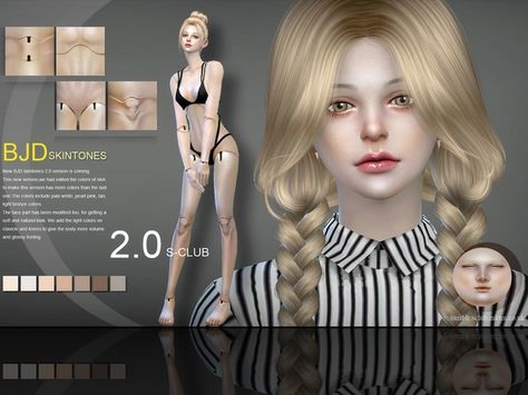 S-Club WMLL ts4 BJD2.0 skin ALL AGE The Sims 4 Skin, Sims 4 Anime, The Sims 4 Packs, Sims 4 Mm Cc, Skin Details, Sims 4 Cc Makeup, Sims 4 Body Mods, Sims 4 Cc Skin, Sims 4 Cc Folder