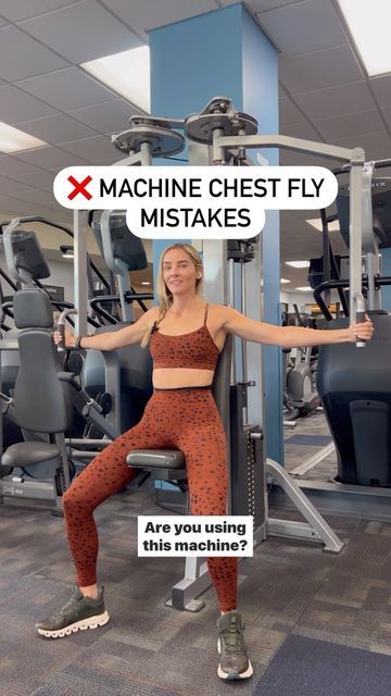 Machine Chest Fly, Pec Deck Fly Machine, Pec Fly Workout, Butterfly Machine Gym, Chest Flys On Bench, Chest Flies Exercise, Chest Fly Cable Machine, Fly Machine Workout, Pec Fly Machine