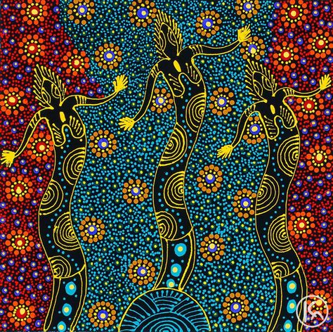 Aboriginal Art Australian, Aboriginal Dreamtime, Aboriginal Symbols, Reading Cards, Africa Art Design, Aboriginal Dot Painting, Aboriginal Dot Art, Storybook Art, Aboriginal Culture