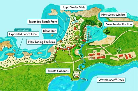 NCL Great Stirrup Cay island map Great Stirrup Cay Bahamas, Great Stirrup Cay, Norwegian Sky, Ncl Cruise, Norwegian Escape, Group Trip, Honeymoon Cruise, Western Caribbean, Bahamas Cruise