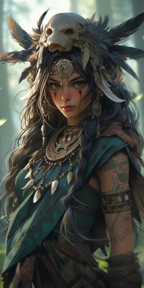 Druid Tattoo, Barbarian Woman, Shaman Woman, Female Character Concept, Viking Woman, Spiritual Artwork, Viking Warrior, Warrior Girl, Game Inspiration