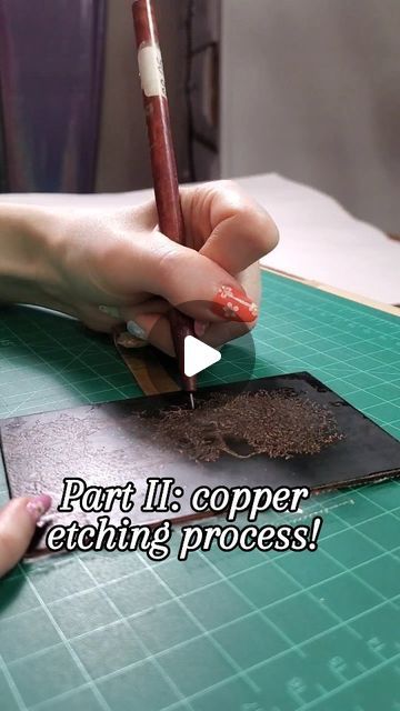 Ferric Chloride Etching, Copper Etching Printmaking, Metal Etching Tutorial, Copper Plate Etching, Etching Techniques, Etching Printmaking, Intaglio Print, Etching Ideas, Intaglio Printmaking